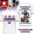Washington Huskies 2025 LA Bowl Champions Two Sided Shirt