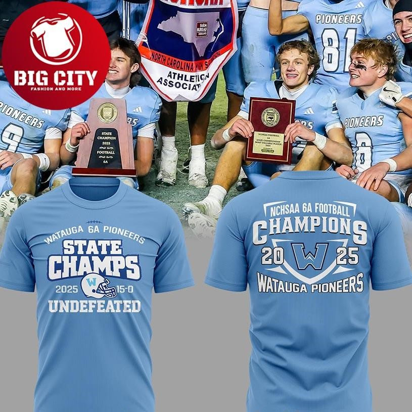 Watauga Pioneers NCHSAA 2025 6A State Champions Two Sided Shirt