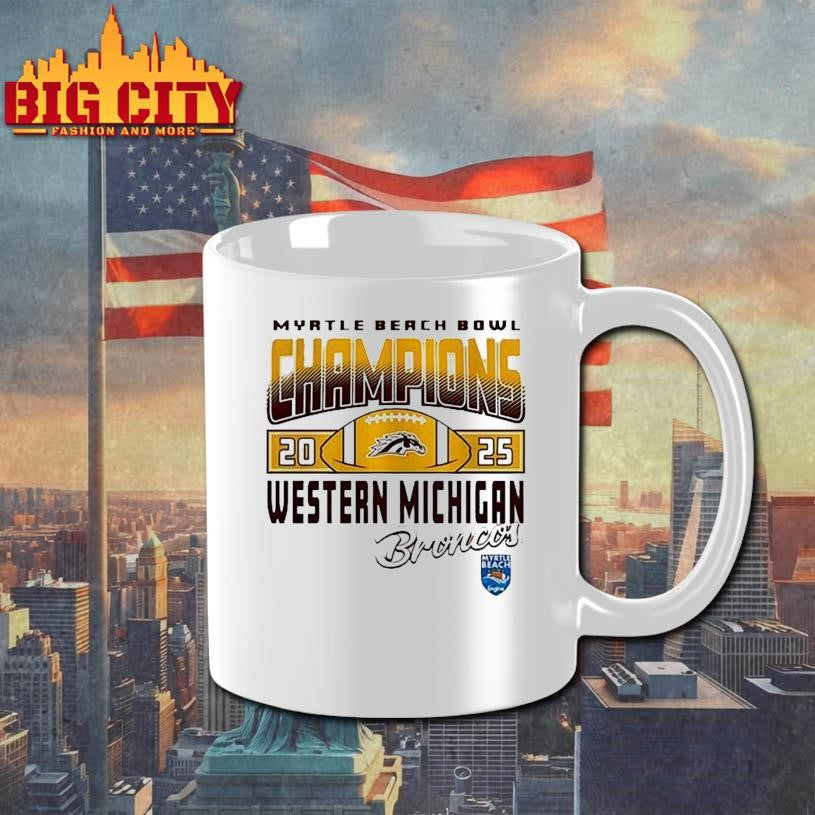 Western Michigan Broncos 2025 Myrtle Beach Bowl Champions Logo Vintage Shirt