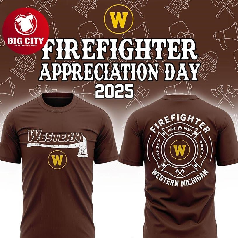 Western Michigan Broncos Firefighter Appreciation 2025 Gameday Two Sided Shirt