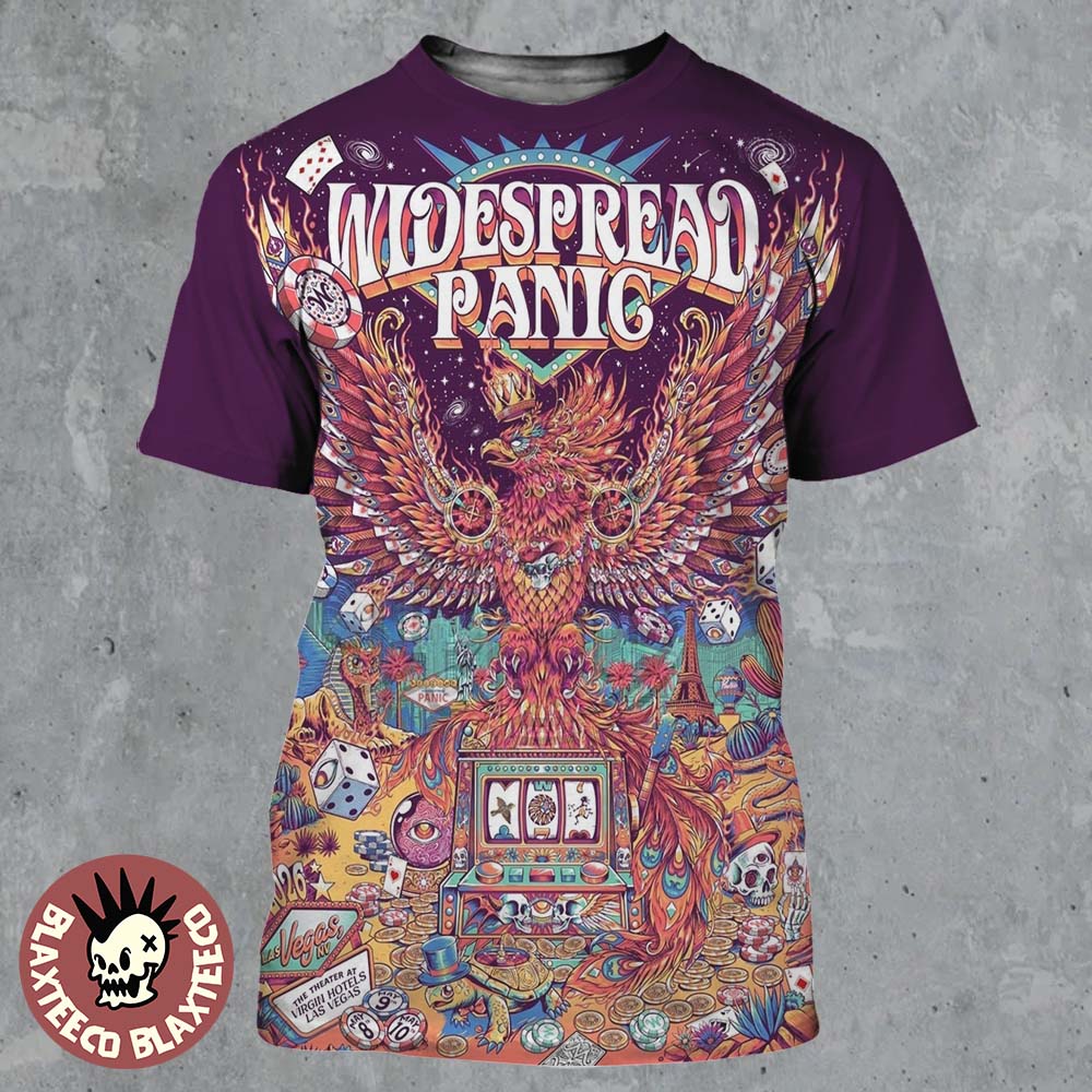 Widespread Panic Las Vegas NV 2026 Merch Tour Poster On May 8 9 10 2026 The Phoenix Art By Juan Ma Orozco All Over Print Shirt