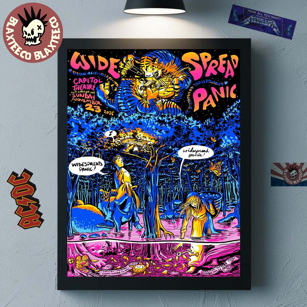 Widespread Panic Port Chester New York 2025 Event Triptych Poster At The Capitol Theatre On November 21 22 23 2025 Home Decor Poster Canvas