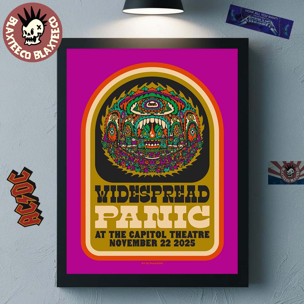 Widespread Panic Port Chester New York 2025 Night 2 Event Poster At The Capitol Theatre On November 22 2025 Poster Canvas