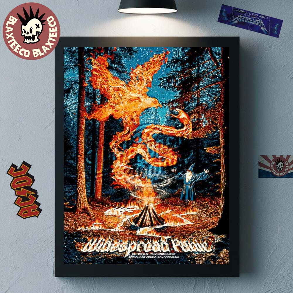 Widespread Panic Savannah Georgia 2025 Merch Mini Poster At Enmarket Arena On October 31 And November 1 2025 Poster Canvas