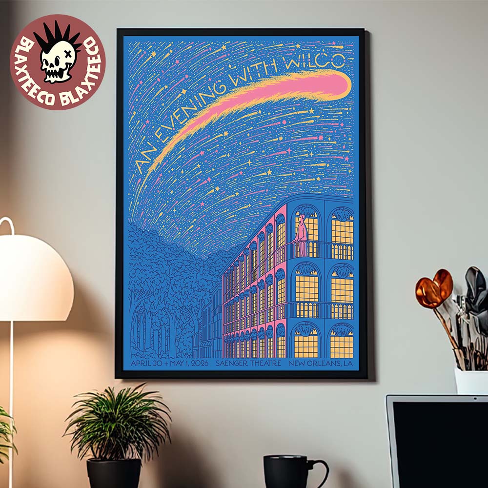 Wilco New Orleans Los Angeles 2026 Shows Poster At Saenger Theatre On April 30 And May 1 2026 Home Decor Poster Canvas