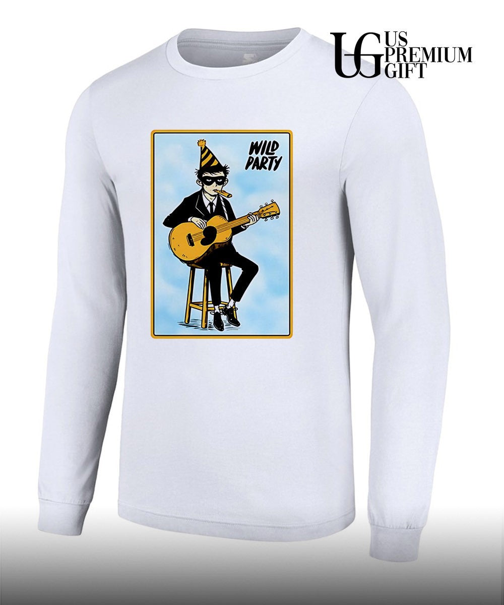 Wild Party Postcard draw shirt