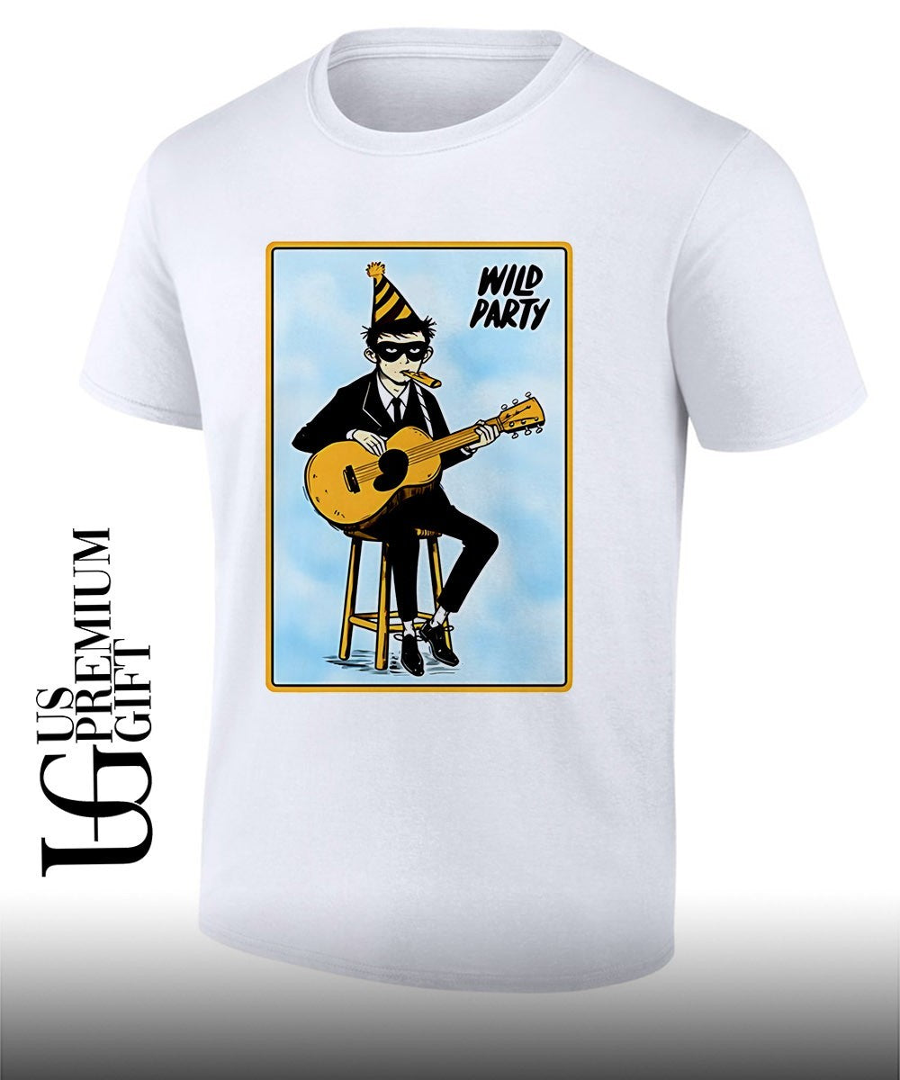Wild Party Postcard draw shirt