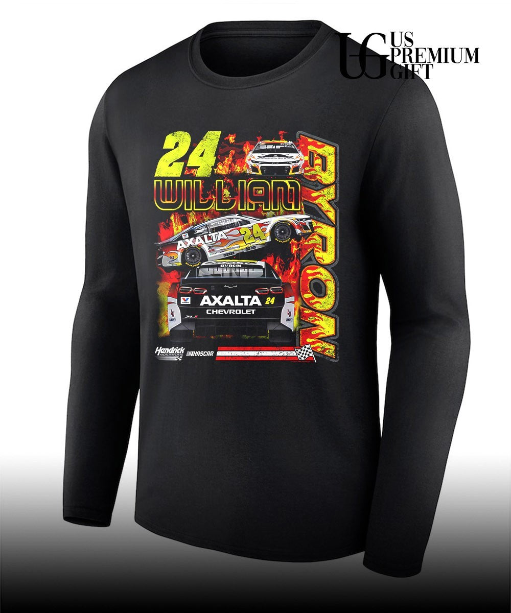 William Byron Mad Engine Flames graphic shirt