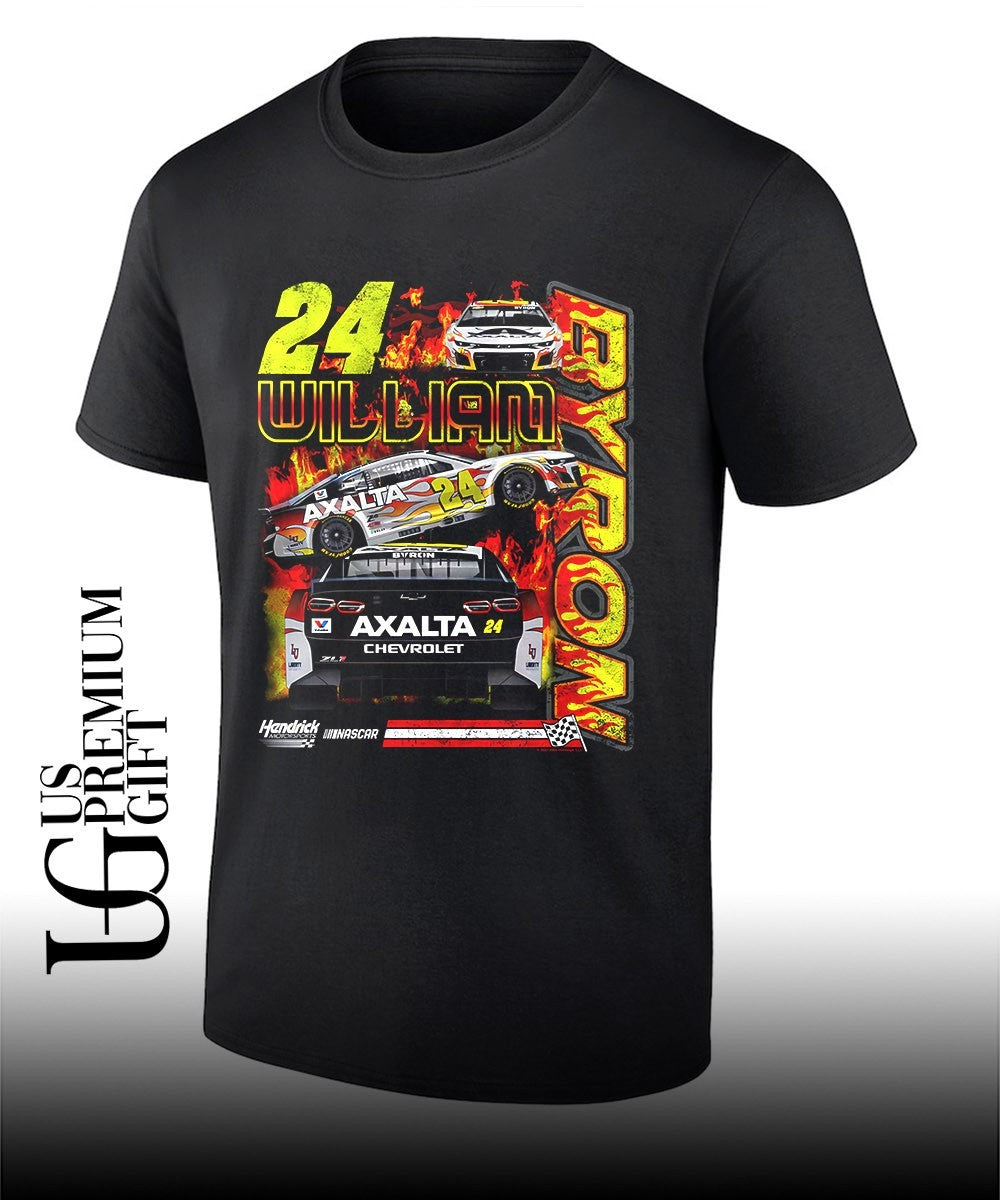 William Byron Mad Engine Flames graphic shirt