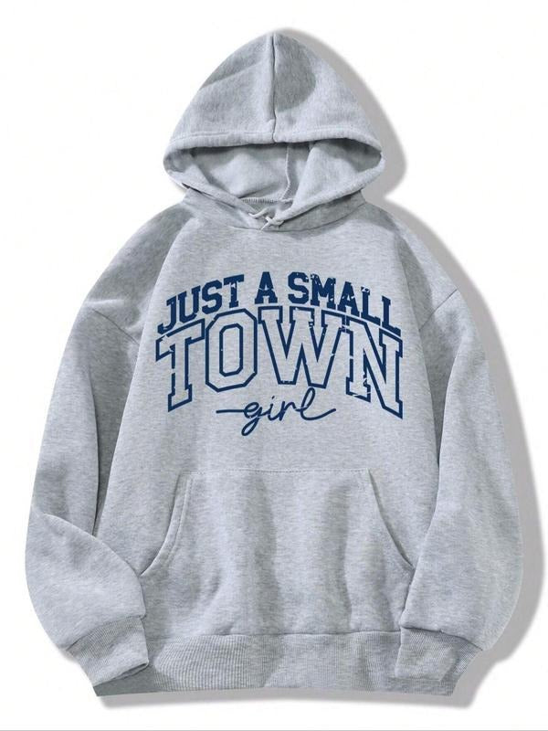 Women'WB shield Letter Print Drawstring Pocket Hoodie, 2024 New Style Casual Long Sleeve Hooded Sweatshirt for Fall & Winter, Women'WB shield TNF for Daily Wear