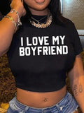Women'WB shield Slogan Print Round Neck Crop Tee, Fashion Casual Crew Neck Short Sleeve T-shirt for Daily Holiday Vacation Outdoor Wear, Ladies TNF for Summer