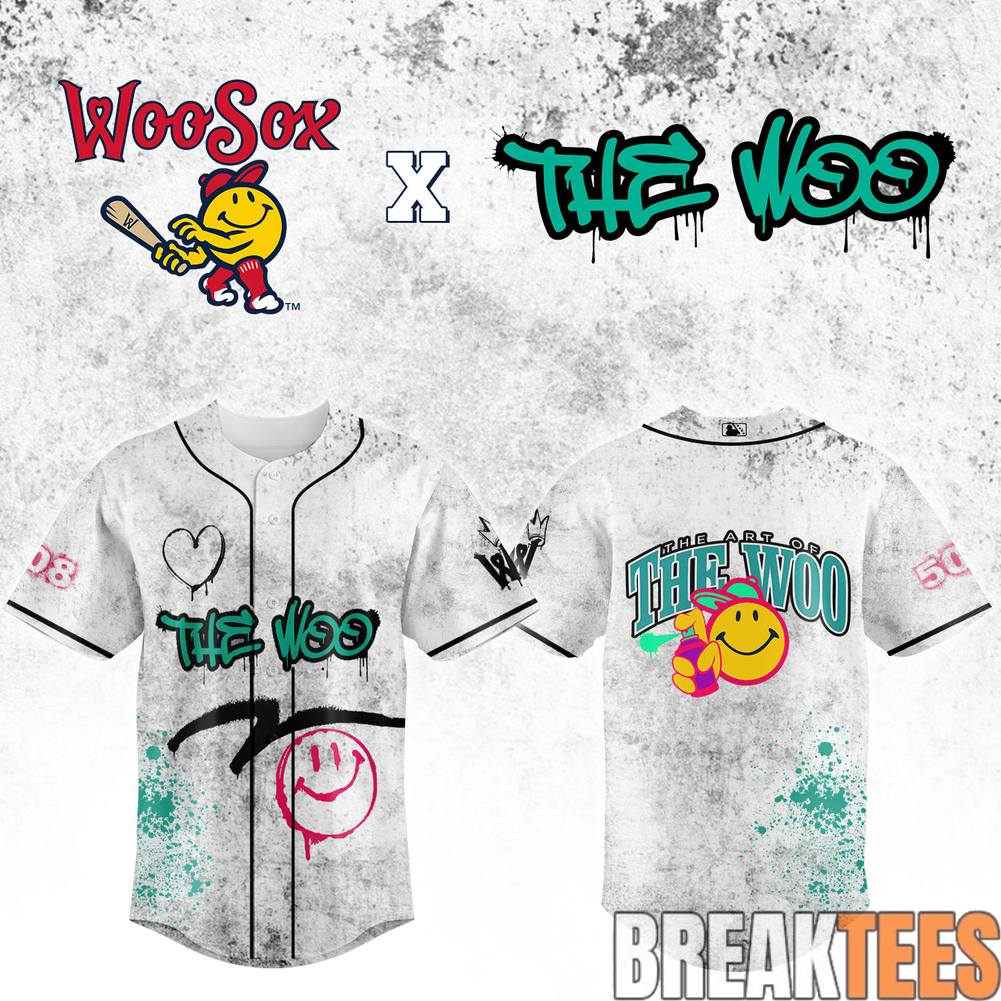 Worcester Red Sox x The Art of The Woo Baseball Jersey