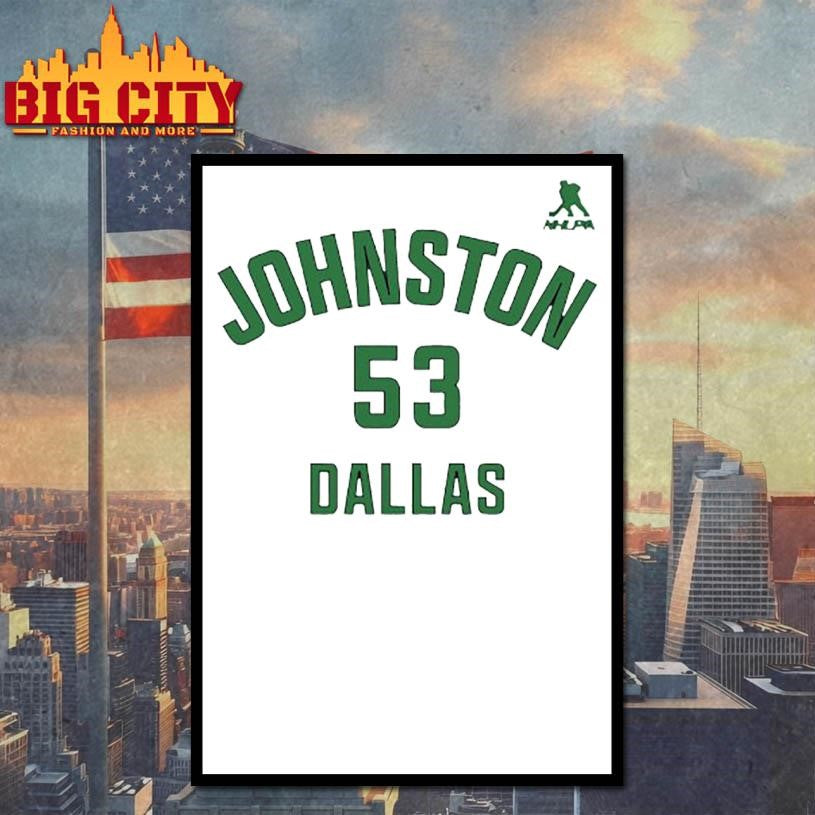 Wyatt Johnston #53 Dallas Name &amp; Number Shirt