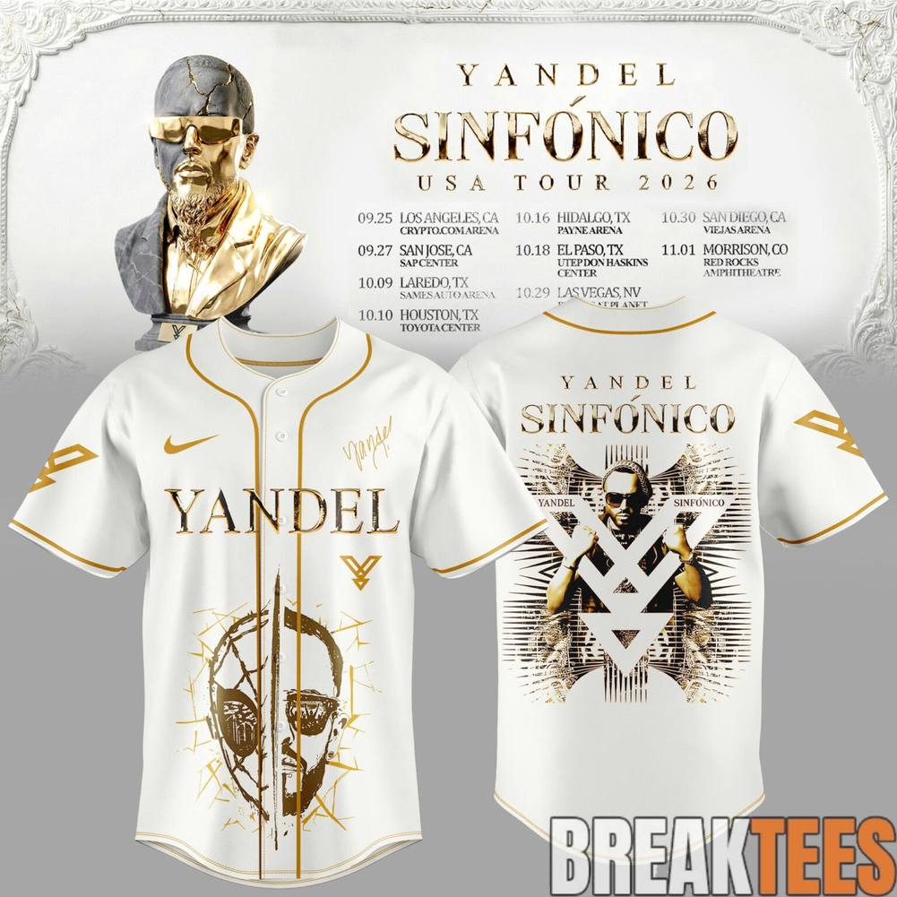 Yandel Sinfonico USA Tour 2026 Edition Baseball Jersey