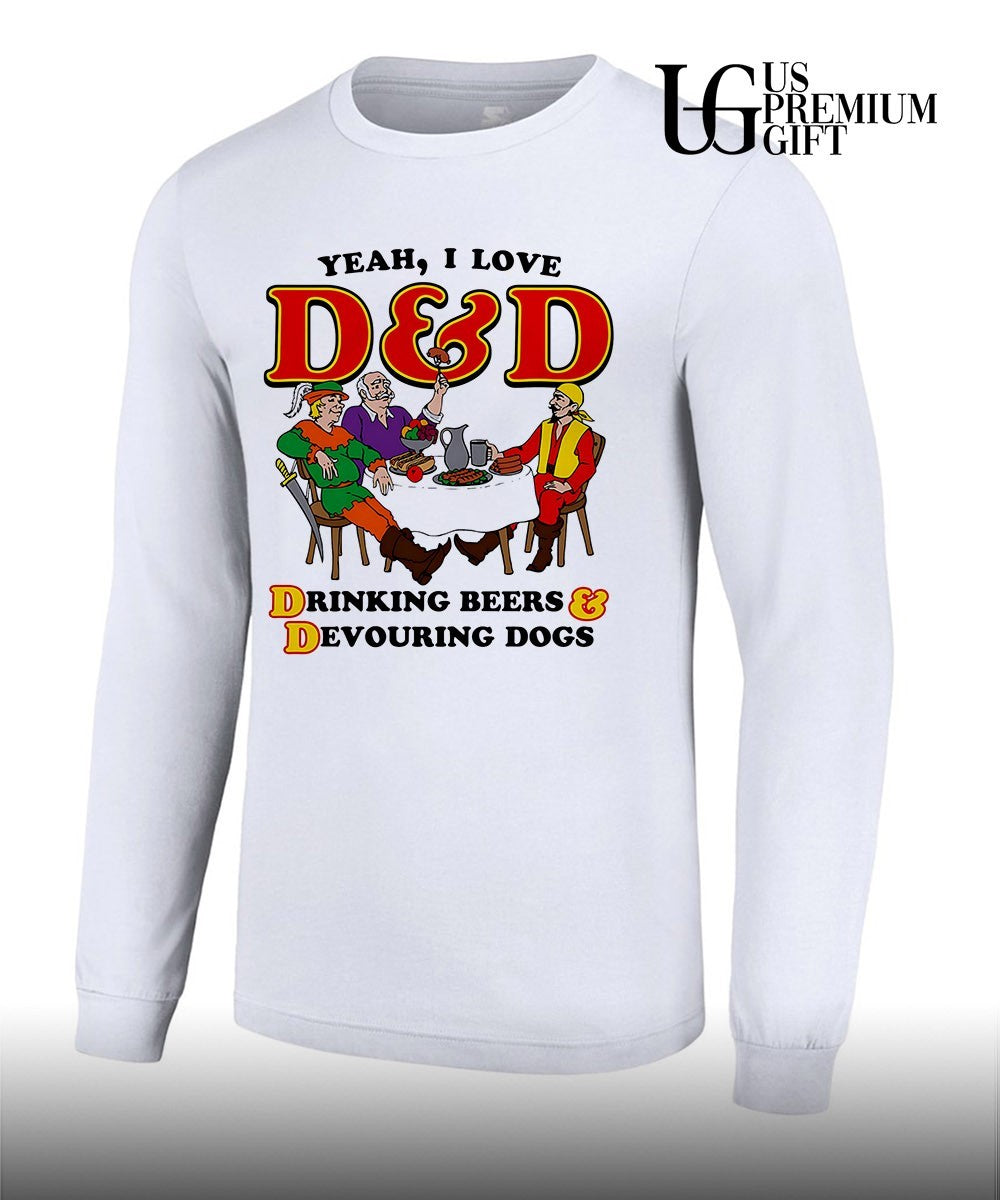 Yeah I Love D&D Drinking Beers and Devouring Dogs shirt
