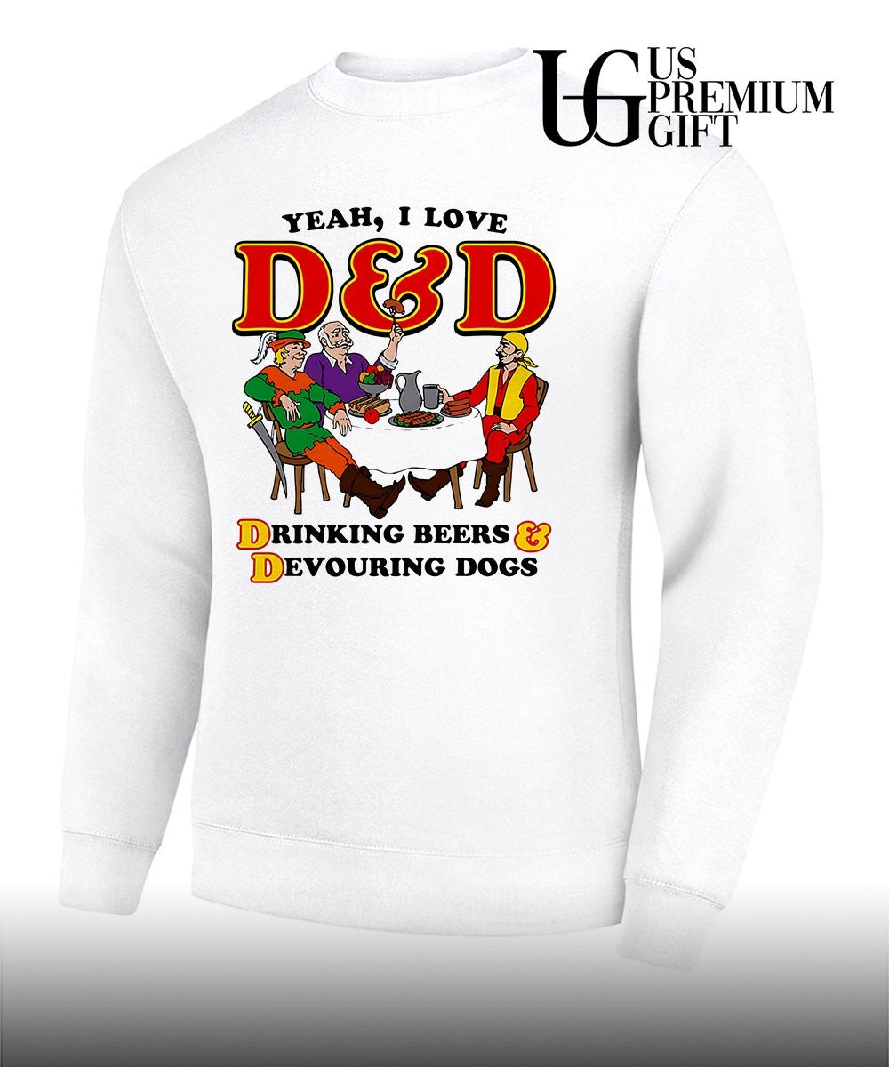 Yeah I Love D&D Drinking Beers and Devouring Dogs shirt