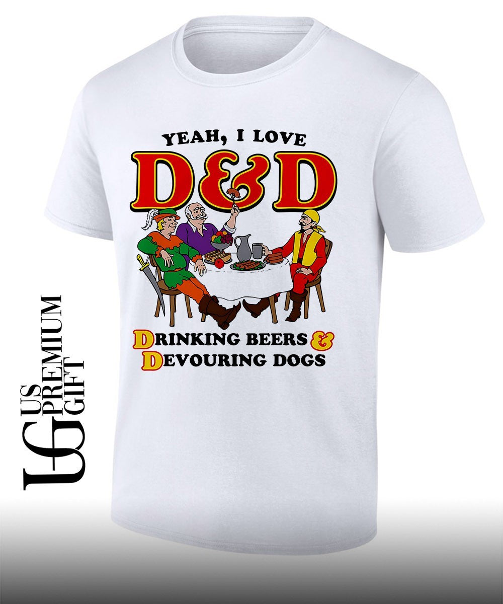 Yeah I Love D&D Drinking Beers and Devouring Dogs shirt