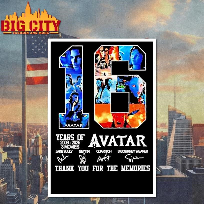 Year Of Avatar 2009 2025 3 Movies Thank You For The Memories Shirt