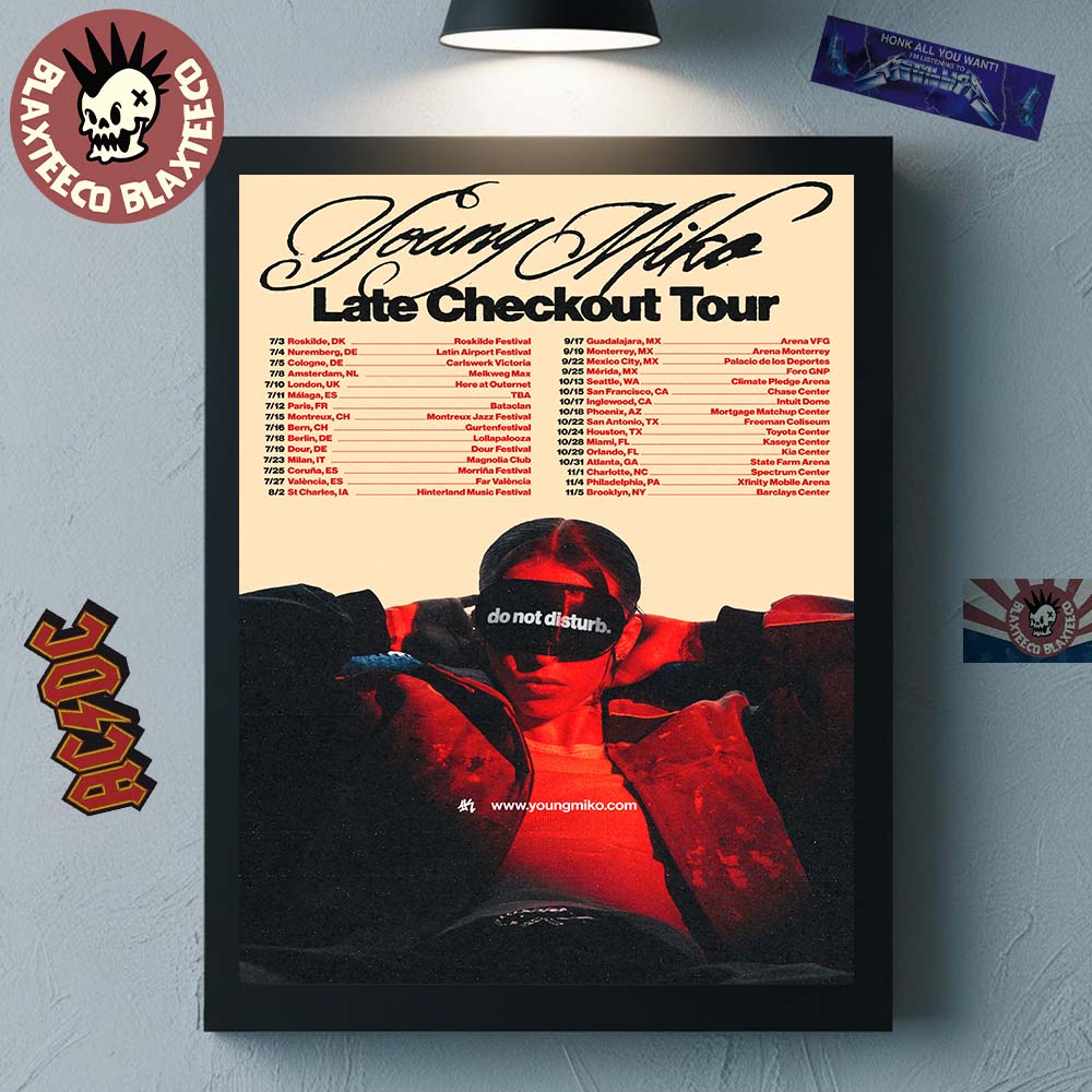 Young Miko Late Checkout Tour 2026 North America Schedule Dates Home Decor Poster Canvas