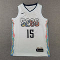 Youth Denver Nuggets #15 Nikola Jokic Youth 25 Nuggets 15 # Nikola - Jokic White City Edition Style 2