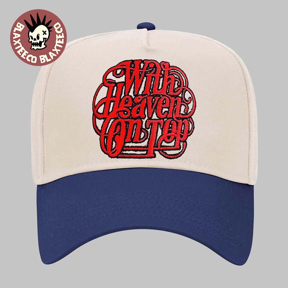 Zach Bryan With Heaven On Top 2026 Tour Merch Logo Blue Cap Hat Snapback