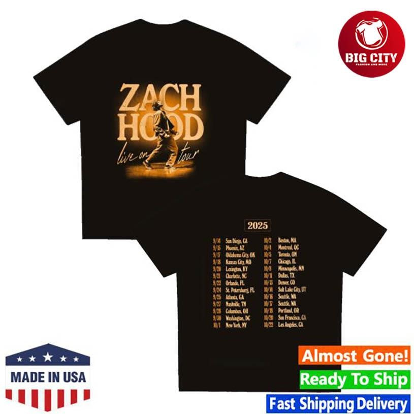 Zach Hood Zach Hood 2025 Tour Two Sided Shirt