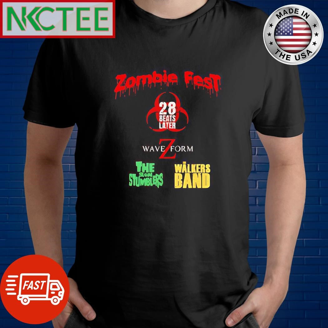 Zombie Fest 28 Beats Layer Wave Z Form The Slow Stumblers The Walker Band Dawn Of The Dance shirt