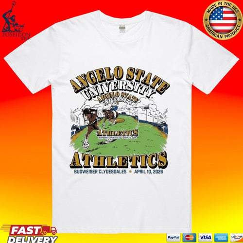 Angelo State University Athletics Budweiser Clydesdales April 10 2026 T-shirt