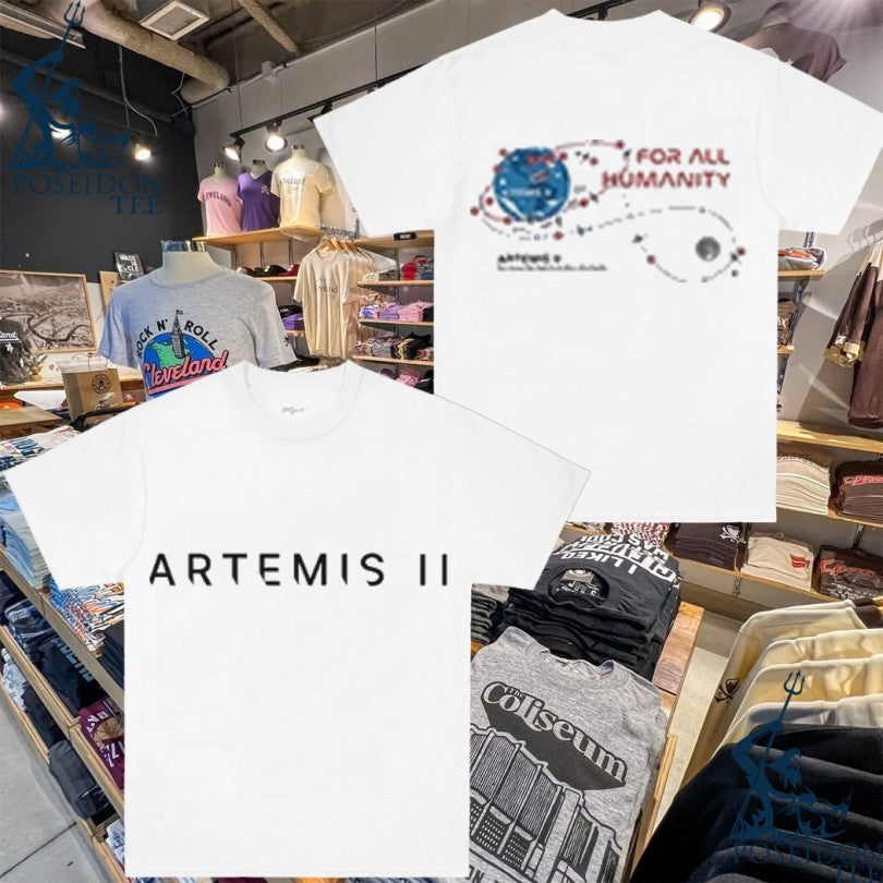 Artemis Ii Mission Nasa Moon Mission Map T-shirt
