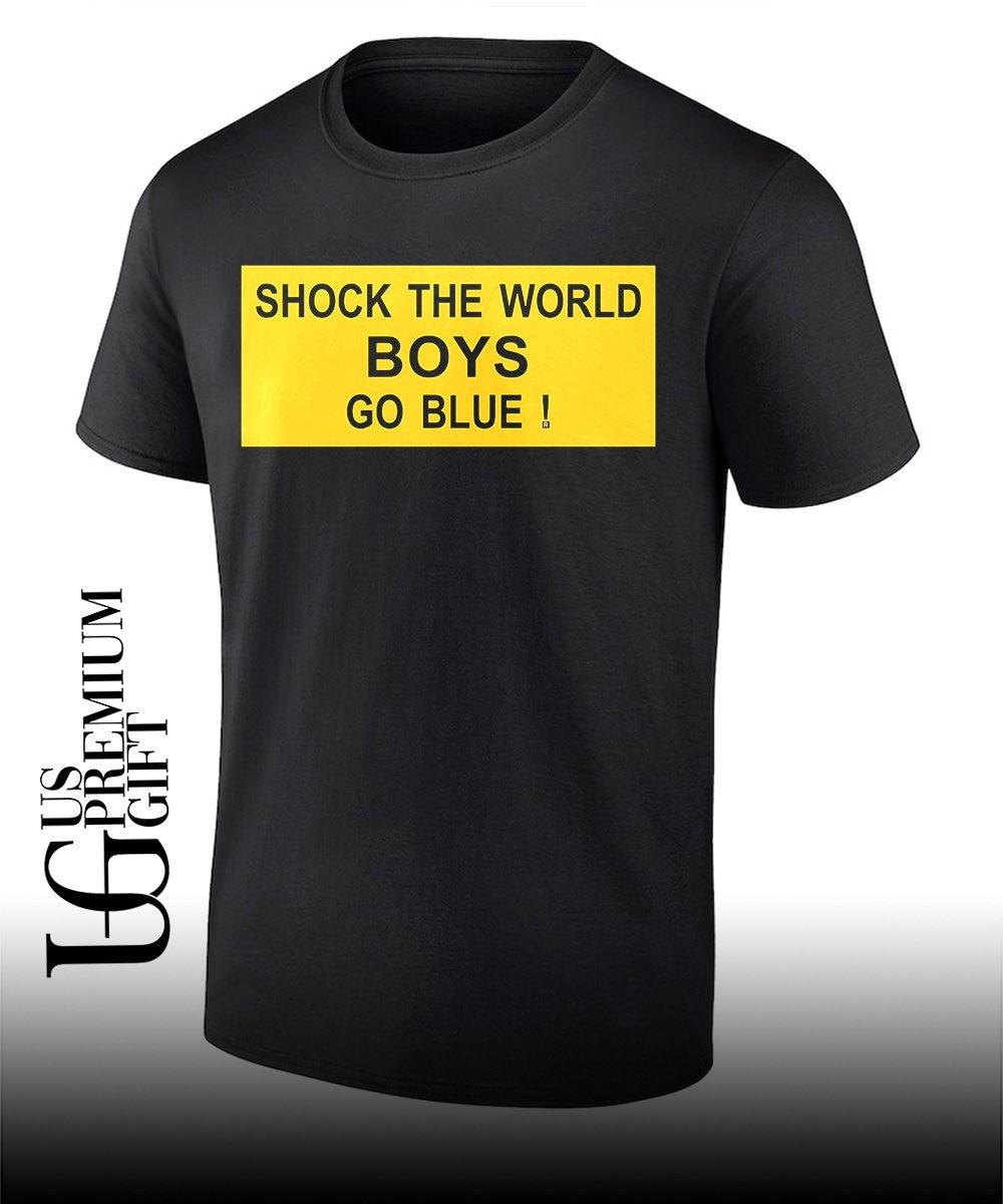 Shock the world boys go blue T-shirt