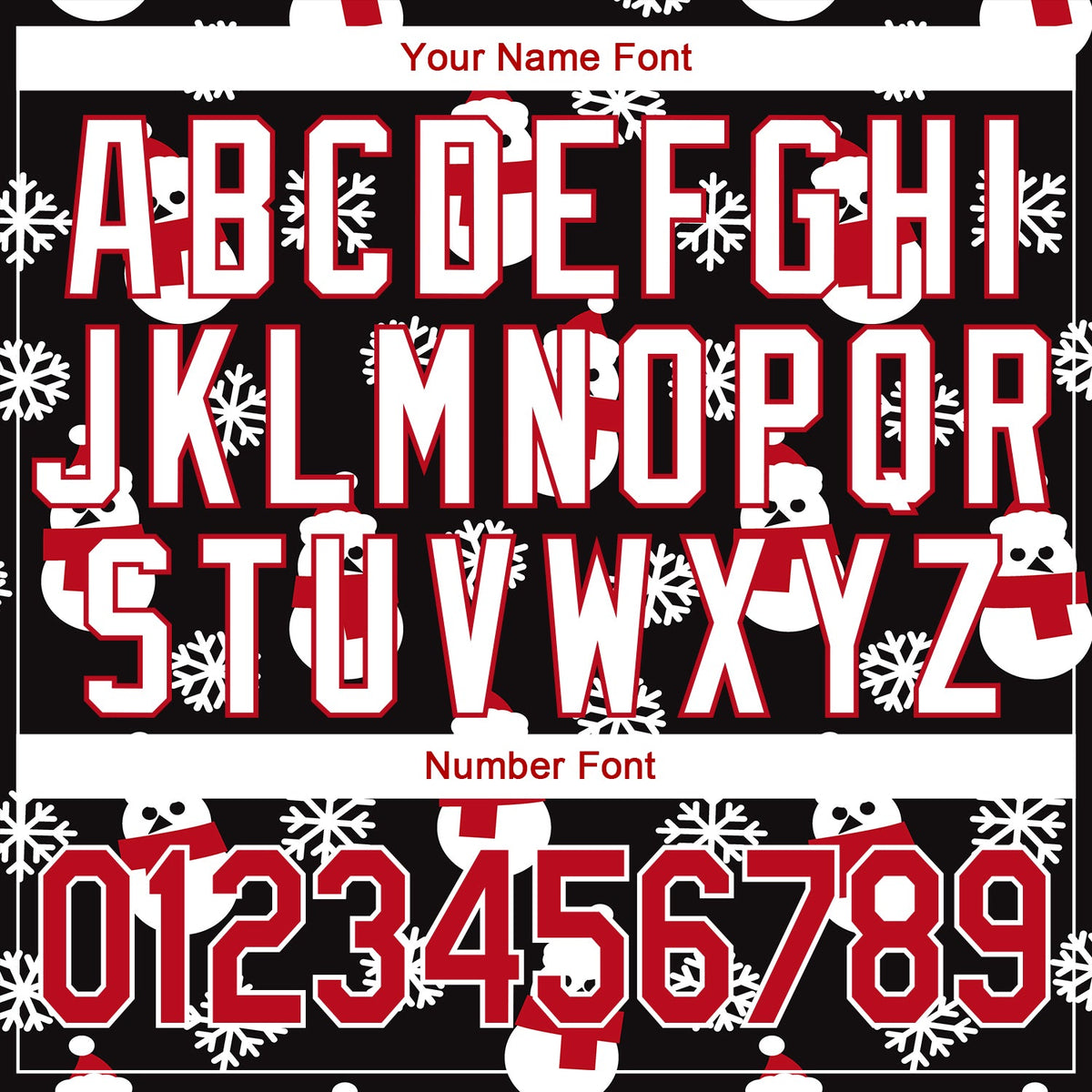 Custom Black Red-White Christmas 3D Authentic Baseball Jersey