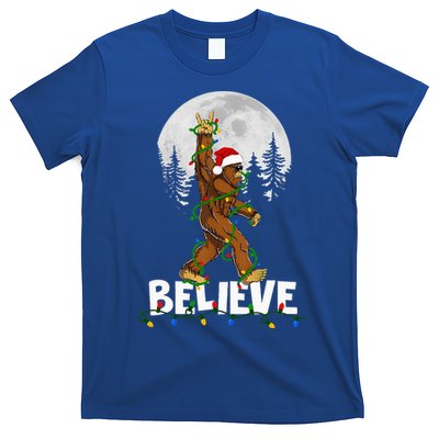Bigfoot Rock Roll Sasquatch Christmas Believe Gifts T-Shirt
