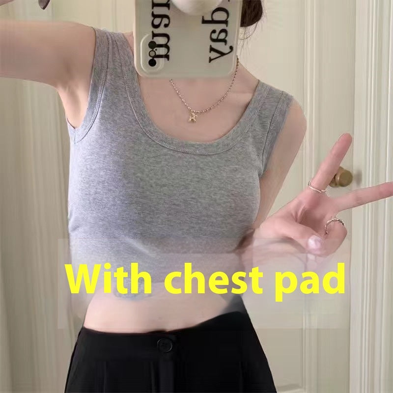 Padded Vest Women's Short Summer Navel Wrapped Chest 2025