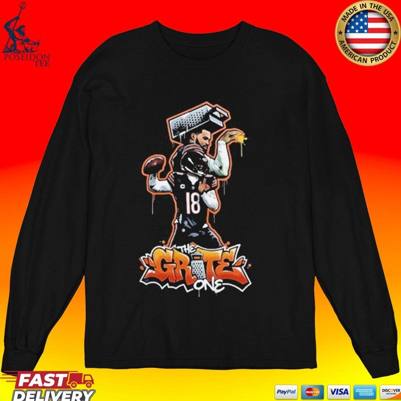 Caleb Williams Iceman The Grate One Chicago Bears T-shirt