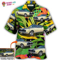 Car Camaro Car Classic Style Tropical Flower Custom Photo Hawaiian Shirt - Trendy Aloha