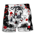 Cat Horror Kitten Halloween Cosplay Trendy Aloha Hawaiian Beach Shorts