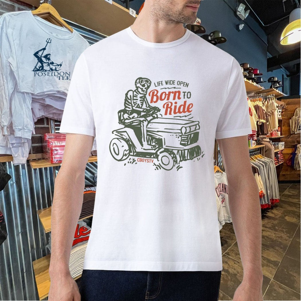 Cboystv Life Wide Open Born To Ride T-shirt