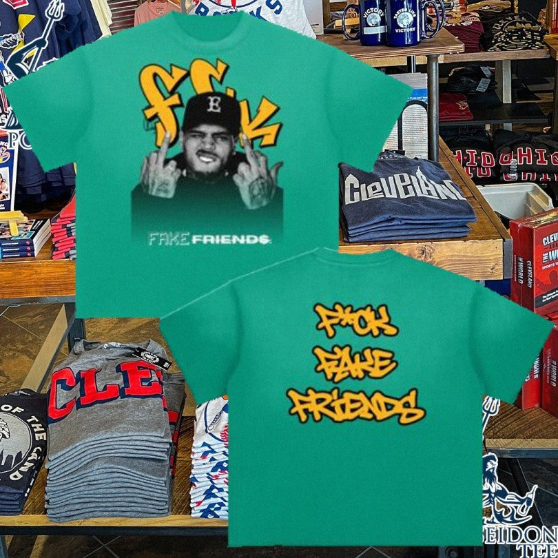 Chris Brown Fuck Fake Friends Green T-shirt