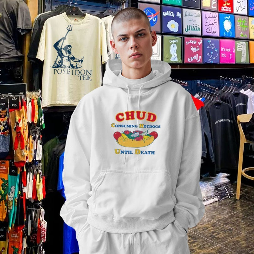 Chud Consuming Hotdogs Until Death T-shirt