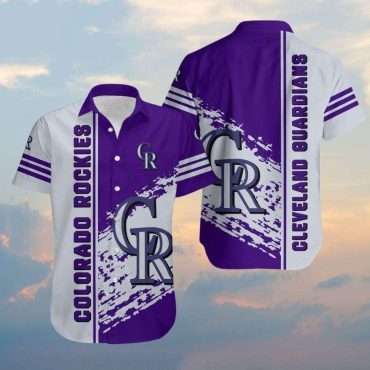 Colorado Rockies and Cleveland Guardians Dual-Tone Hawaiian Shirt