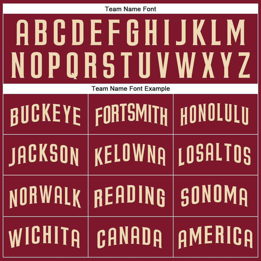 Custom Crimson Cream Authentic Baseball Jersey