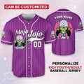 Custom Name Mojo Jojo Funny Powerpuff Girls 90s Violet Baseball Jersey