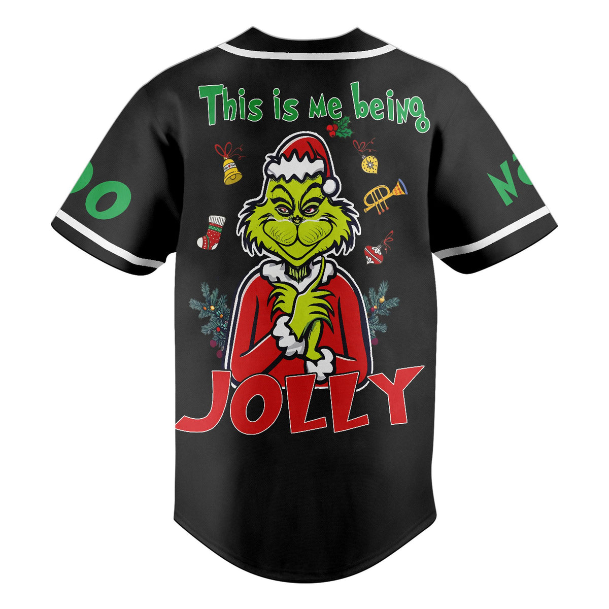 Customized Evil The Grinch Stole Christmas Baseball Jersey