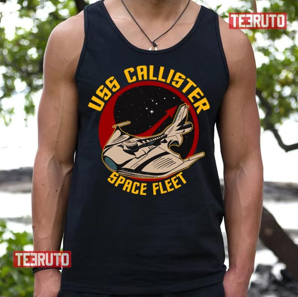 Space Fleet Uss Callister Round Black Mirror Unisex T-Shirt