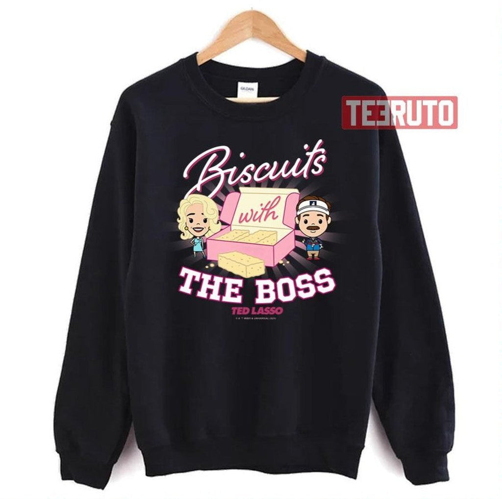 Ted Lasso &amp; Rebecca Biscuits With The Boss Chibi S Unisex Tank Top