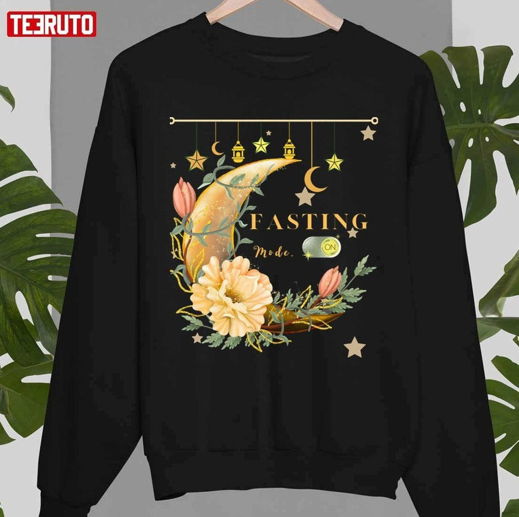 Beautiful Moon Vintage Fasting Mode Ramadan On Unisex T-shirt