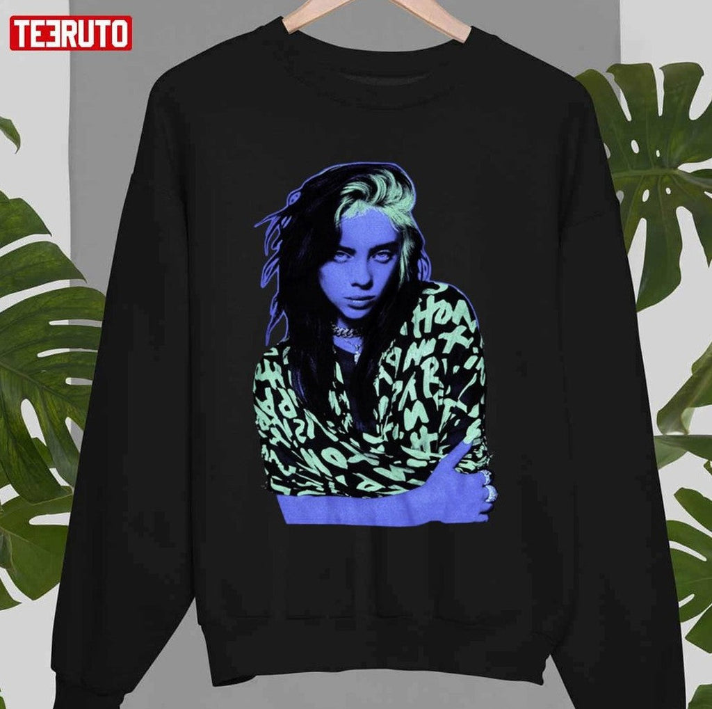 Billie Eilish Neon Portrait Girls Unisex T-Shirt