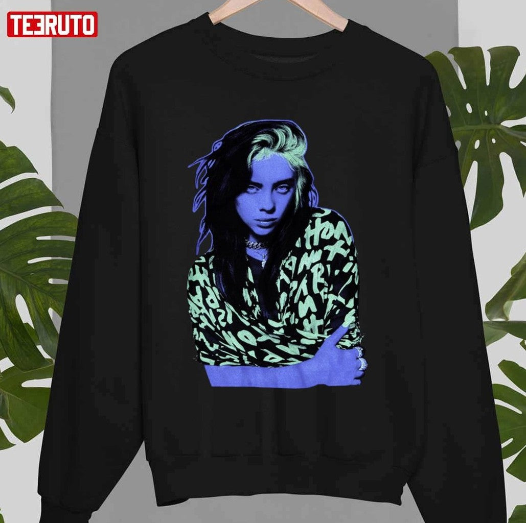 Billie Eilish Neon Portrait Girls Unisex T-Shirt