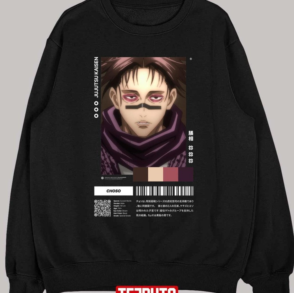 Pantone Style Choso Jujutsu Kaisen Sorcery Fight Unisex T-Shirt
