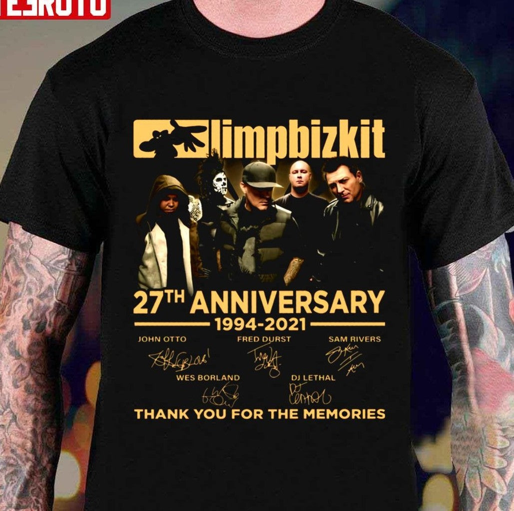 27th Anniversary 1994-2021 Limp Bizkit Thank You For The Memories Unisex T-Shirt